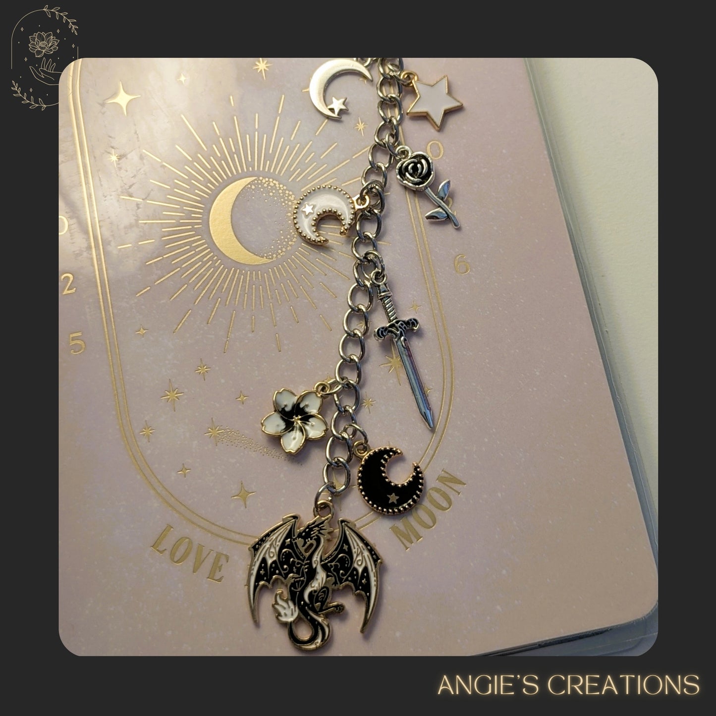 Handmade Fourth Wing Kindle Charm Chain or Dangle