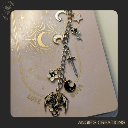 Handmade Fourth Wing Kindle Charm Chain or Dangle