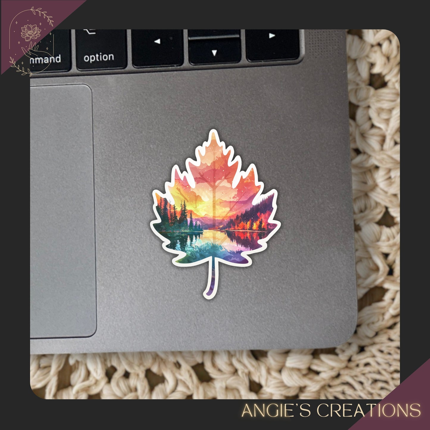 Landscape Maple Leaf Vinyl Sticker