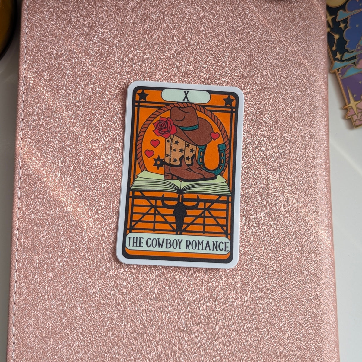 Cowboy Romance Tarot Card Waterproof Sticker