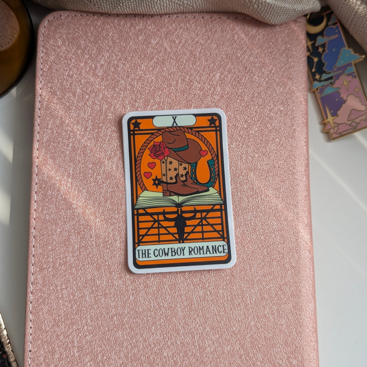 Cowboy Romance Tarot Card Waterproof Sticker