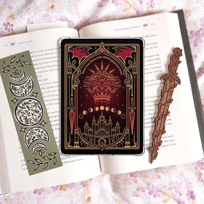 Crowns of Nyaxia Kindle Insert | Vampire Inspired Oraya Raihn | Bookish Kindle Case Decal | House of Night Reader Gift