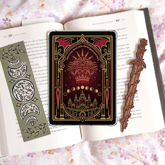 Crowns of Nyaxia Kindle Insert | Vampire Inspired Oraya Raihn | Bookish Kindle Case Decal | House of Night Reader Gift