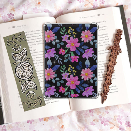 Dark Floral Kindle Insert
