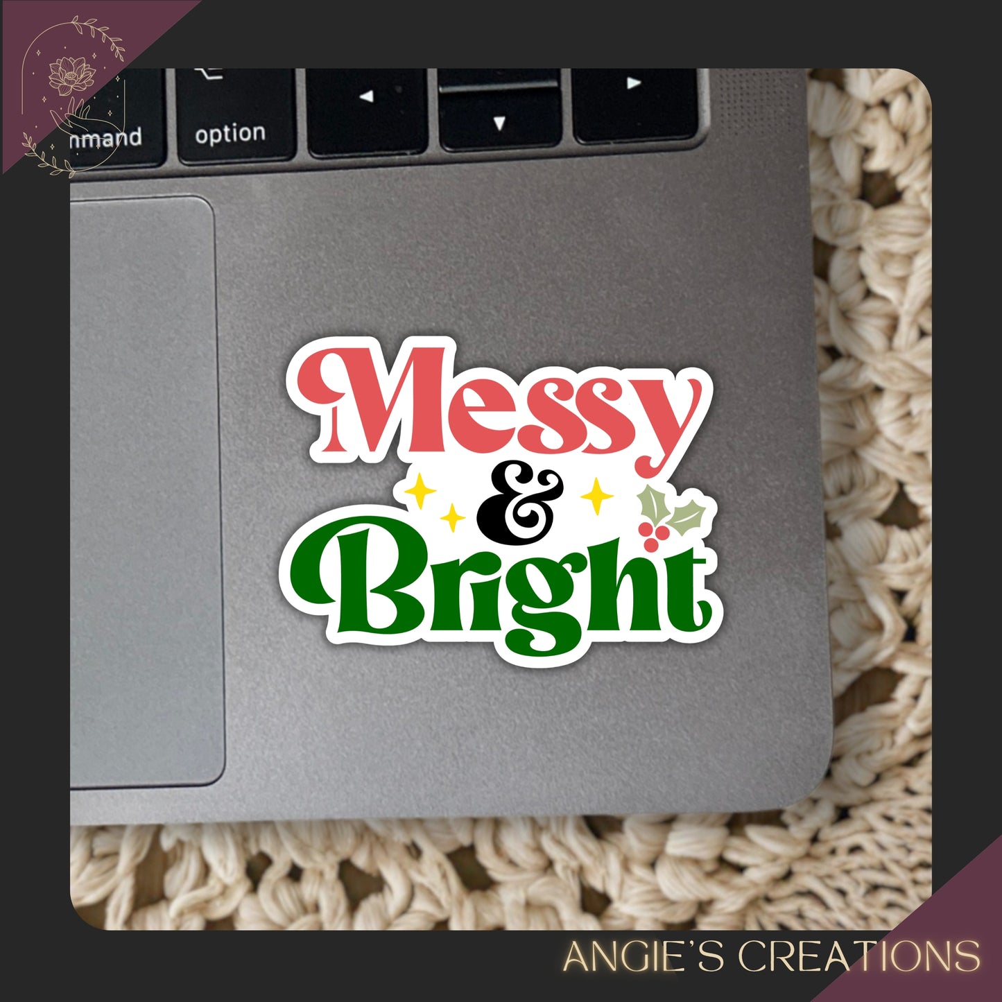 Messy & Bright Christmas Vinyl Sticker