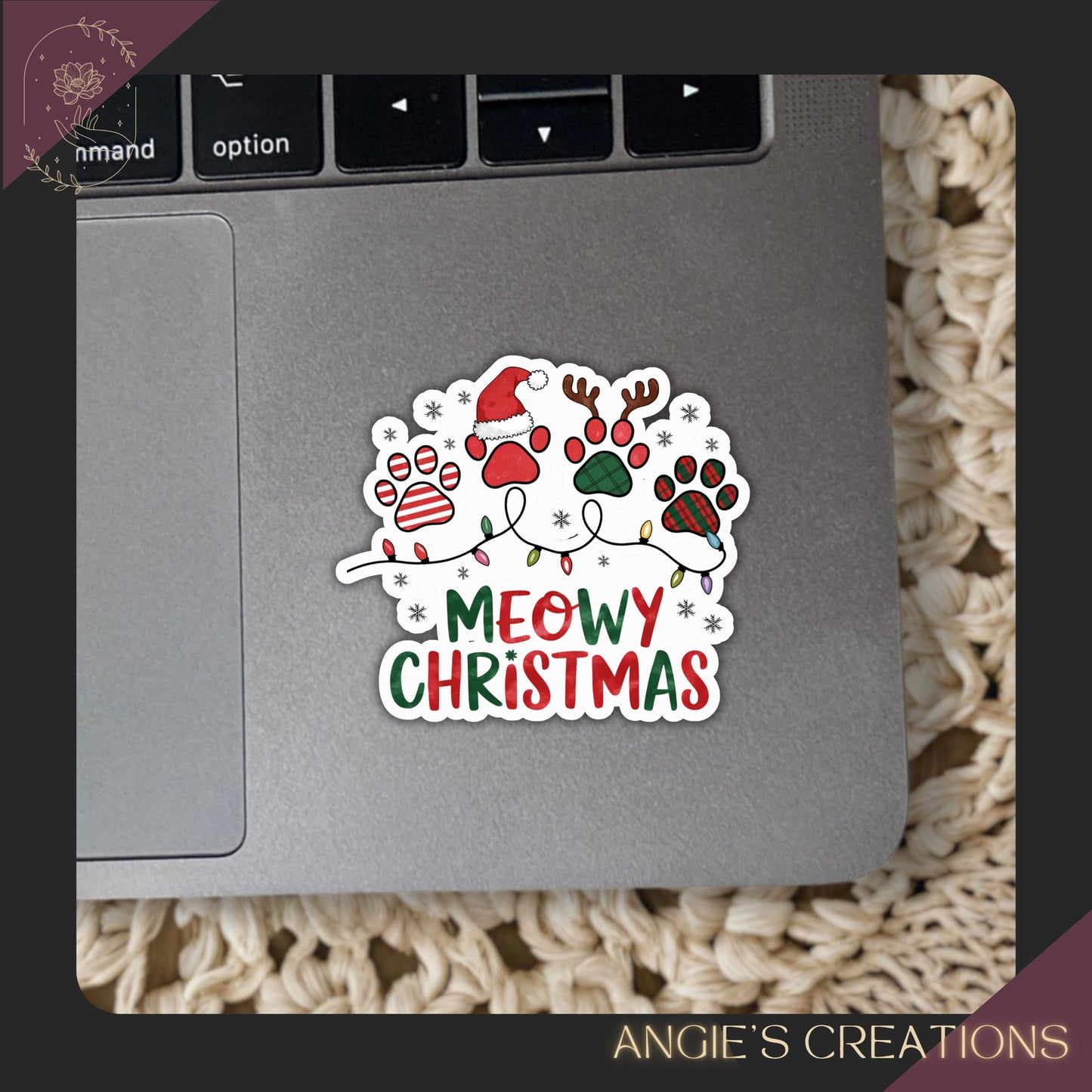 Meowy Christmas Vinyl Sticker