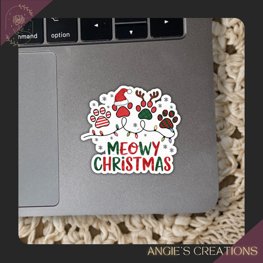 Meowy Christmas Vinyl Sticker