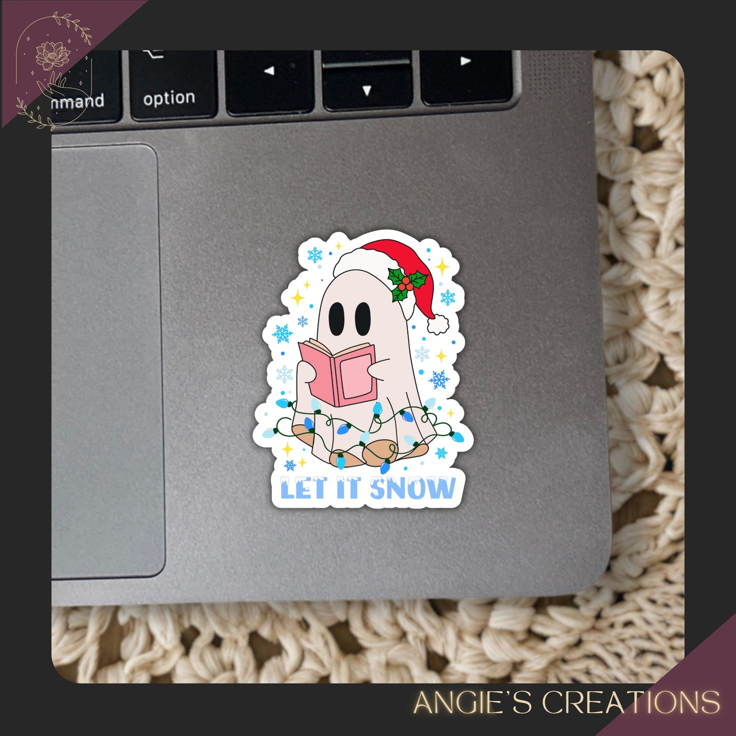 Let it Snow Ghost Vinyl Sticker