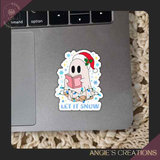 Let it Snow Ghost Vinyl Sticker