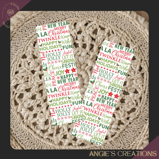 Holiday Sayings Soft Touch Matte Bookmark