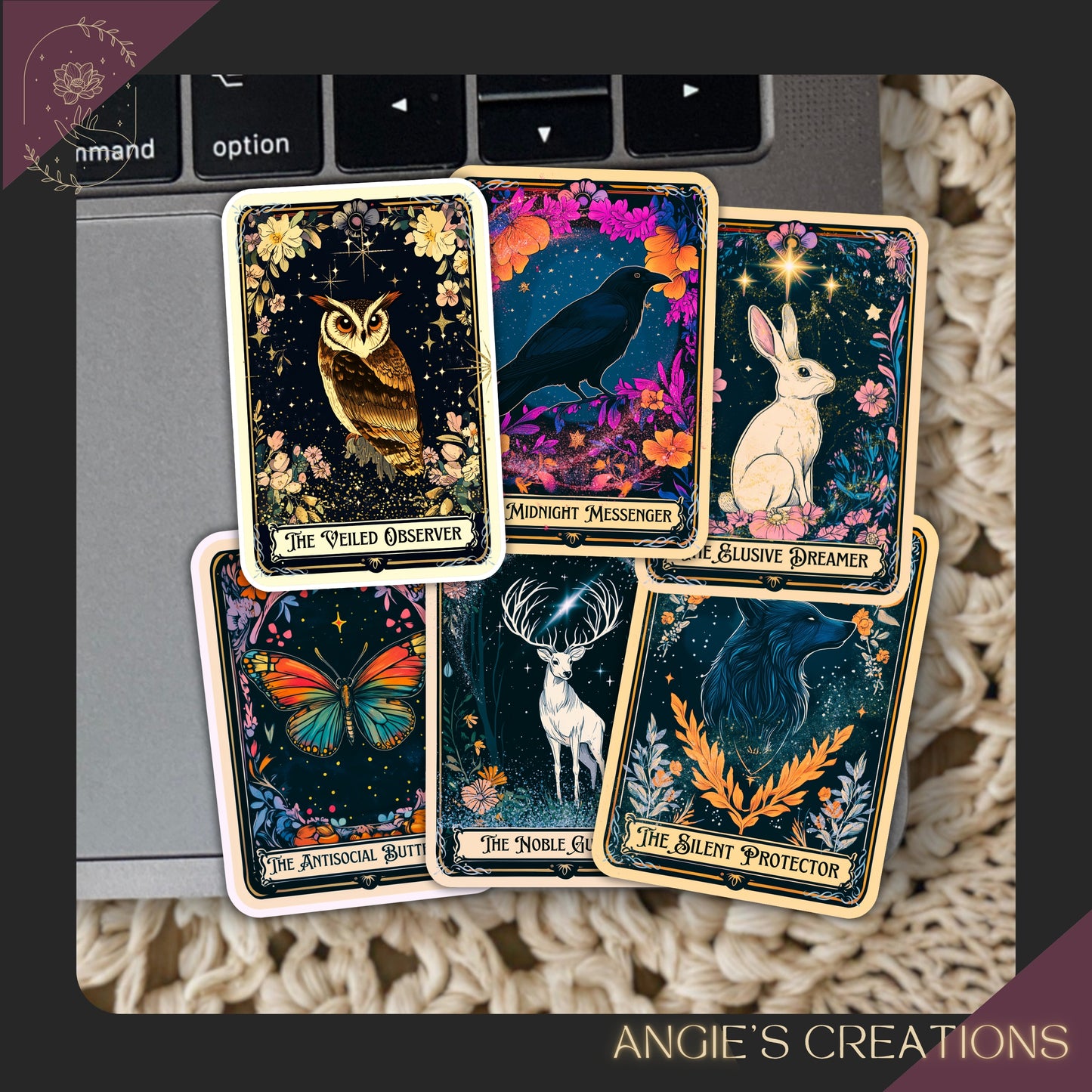 The Mythical Tarot Card Deck Sticker Set