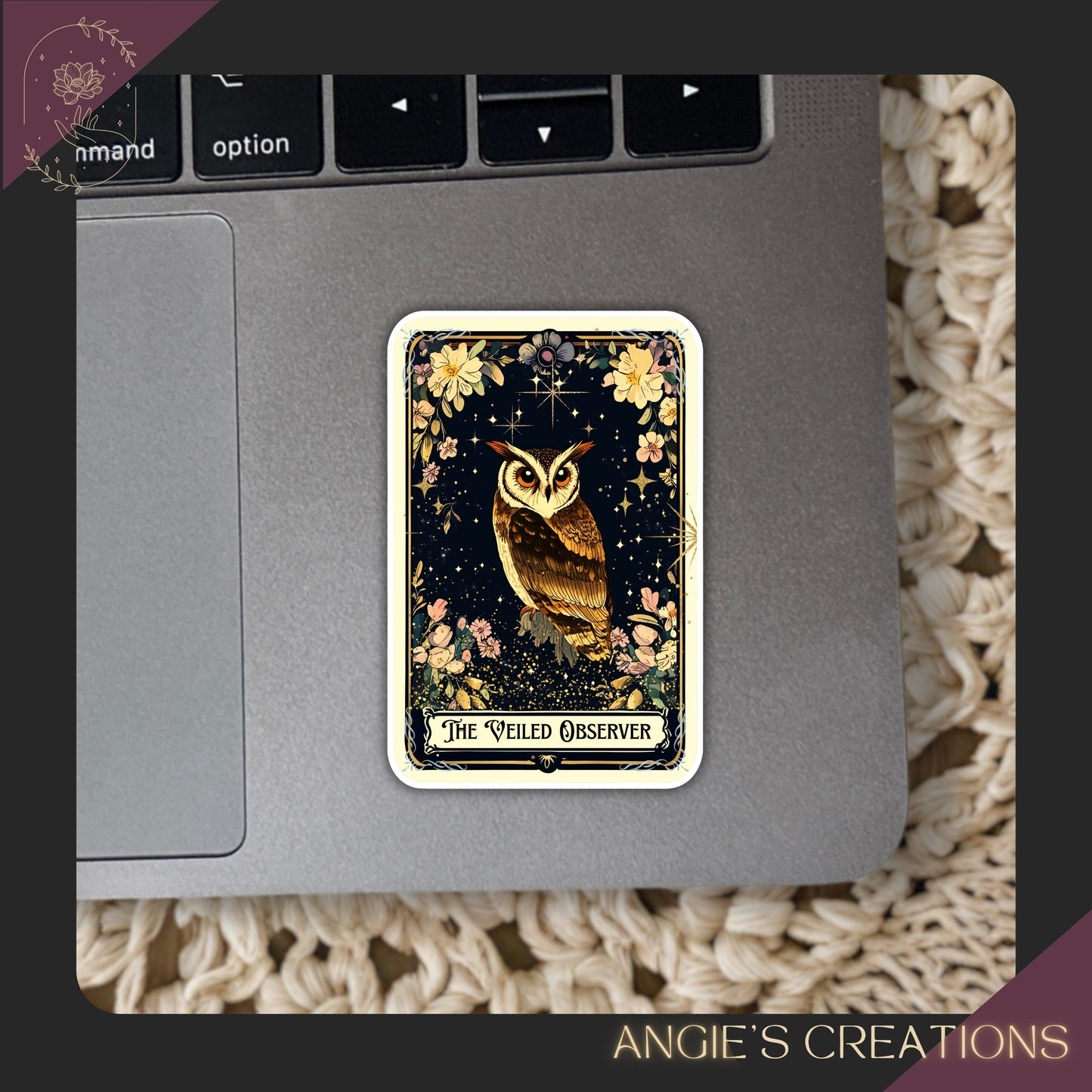 The Owl Tarot Card Vinyl Sticker