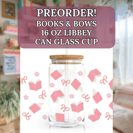 Books Bows Libbey Glass Can