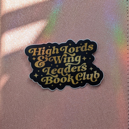 High Lords & Wing Leaders Book Club Waterproof Sticker
