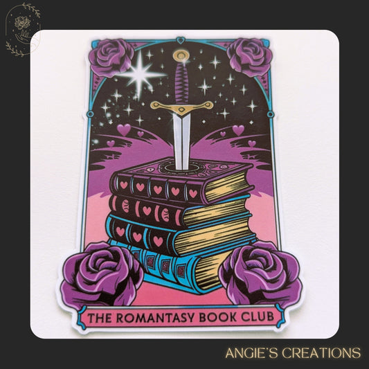 Tarot Card - The Romantasy Book Club  Vinyl Sticker or Magnet