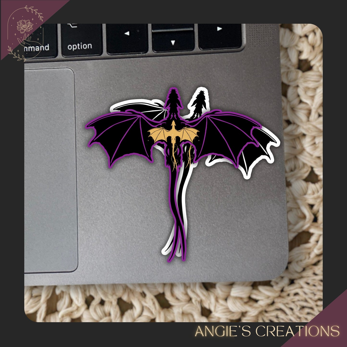 Fourth Wing, Tairn & Andarna Inspired Dragon Duo Vinyl Sticker