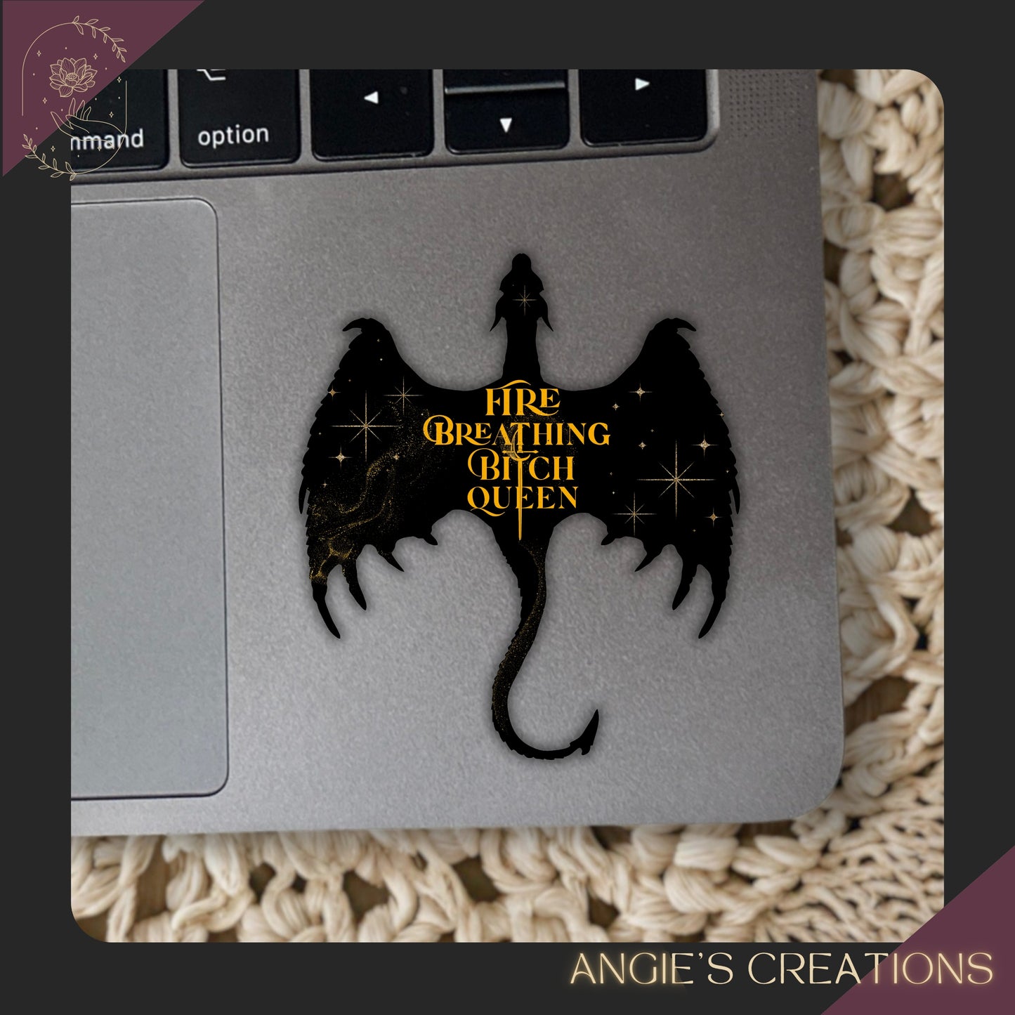 Fire Breathing B"tch Queen Vinyl Sticker