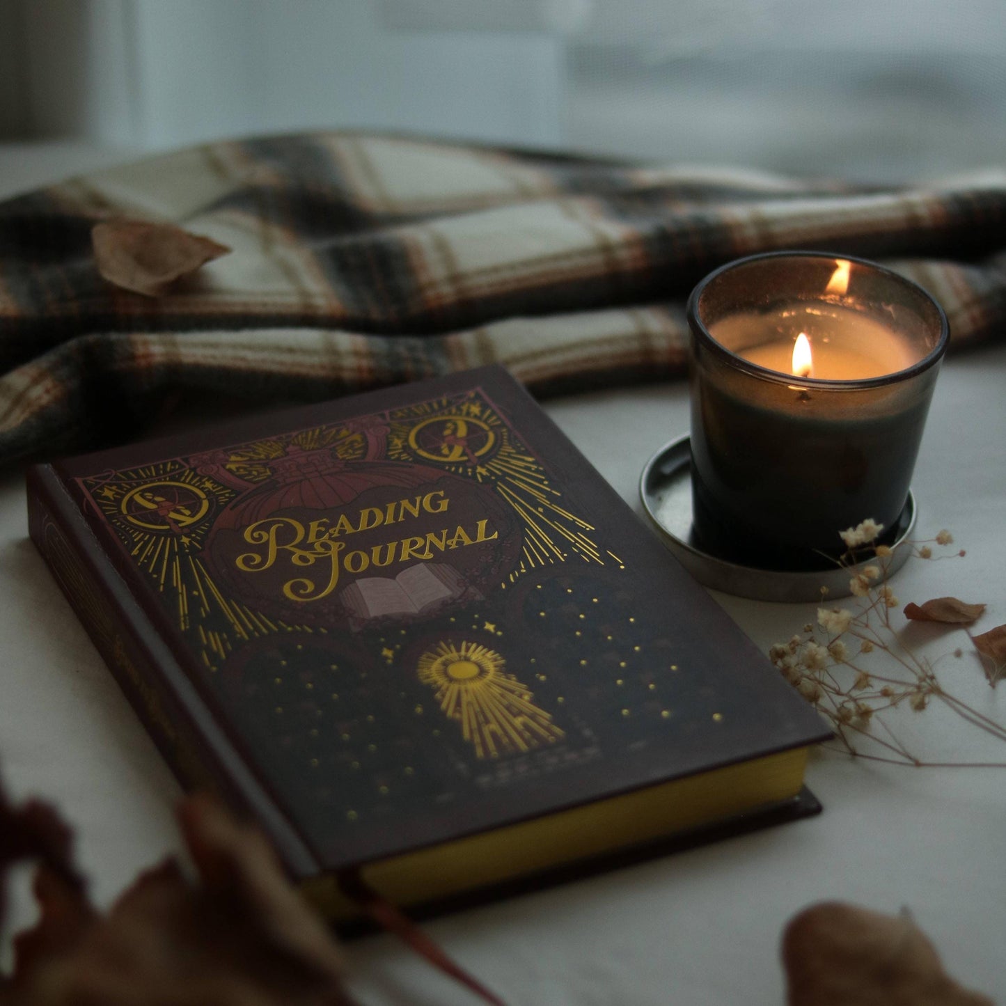 Bookish Gift Set, Cozy Fall Box With 2oz Candle, Keychain And Pin