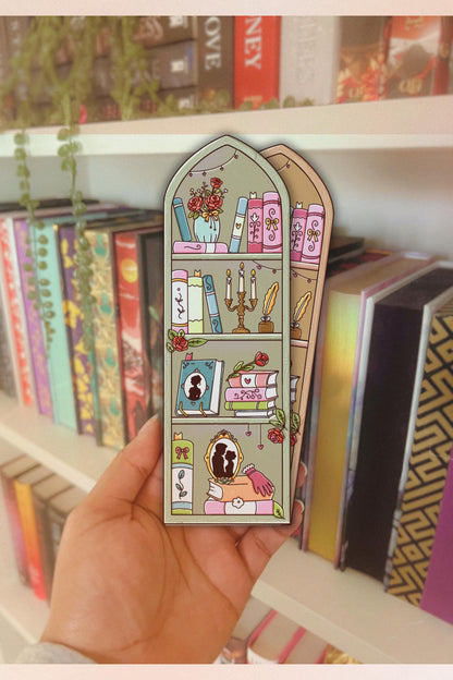Holographic Romance Bookmark, Laminated Die-Cut Shiny, 5.2x16.2 cm