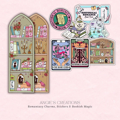 Historical Romance Gift Box, 7 Tarot Stickers, Holographic Kindle