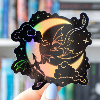 Kindle Grip Moon And Dragons Acrylic Grip Bundle, 3" Sticker, Set