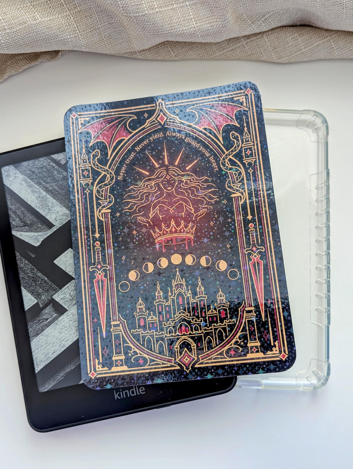 Crowns of Nyaxia Kindle Insert | Vampire Inspired, Oraya Raihn | Bookish Kindle Case Decal | House of Night Reader Gift