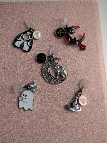 Custom Spooky & Witchy USB C Dust Plugs | Letter, Charm or Combo Change Available | eReader or Kindle, Kobo Bookstagram Gift