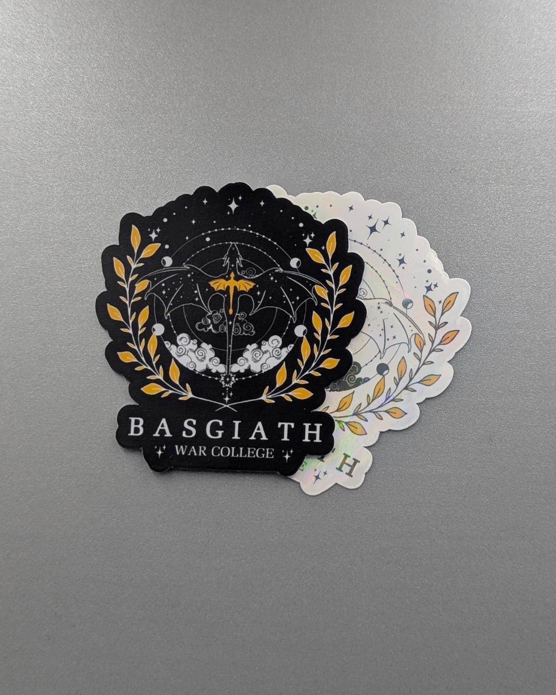 Fourth Wing Sticker, Dragon Crest 3" Matte Waterproof, Dishwasher