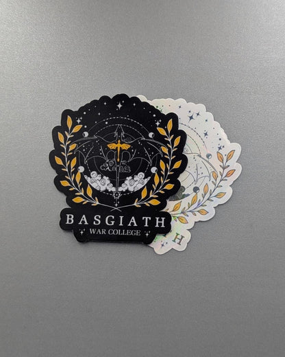 Fourth Wing Sticker, Dragon Crest 3" Matte Waterproof, Dishwasher