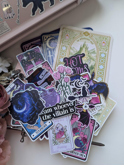 50 PCS Bookish & Fantasy Vinyl Stickers | Bookstagram, Booktok Decal  Bundle