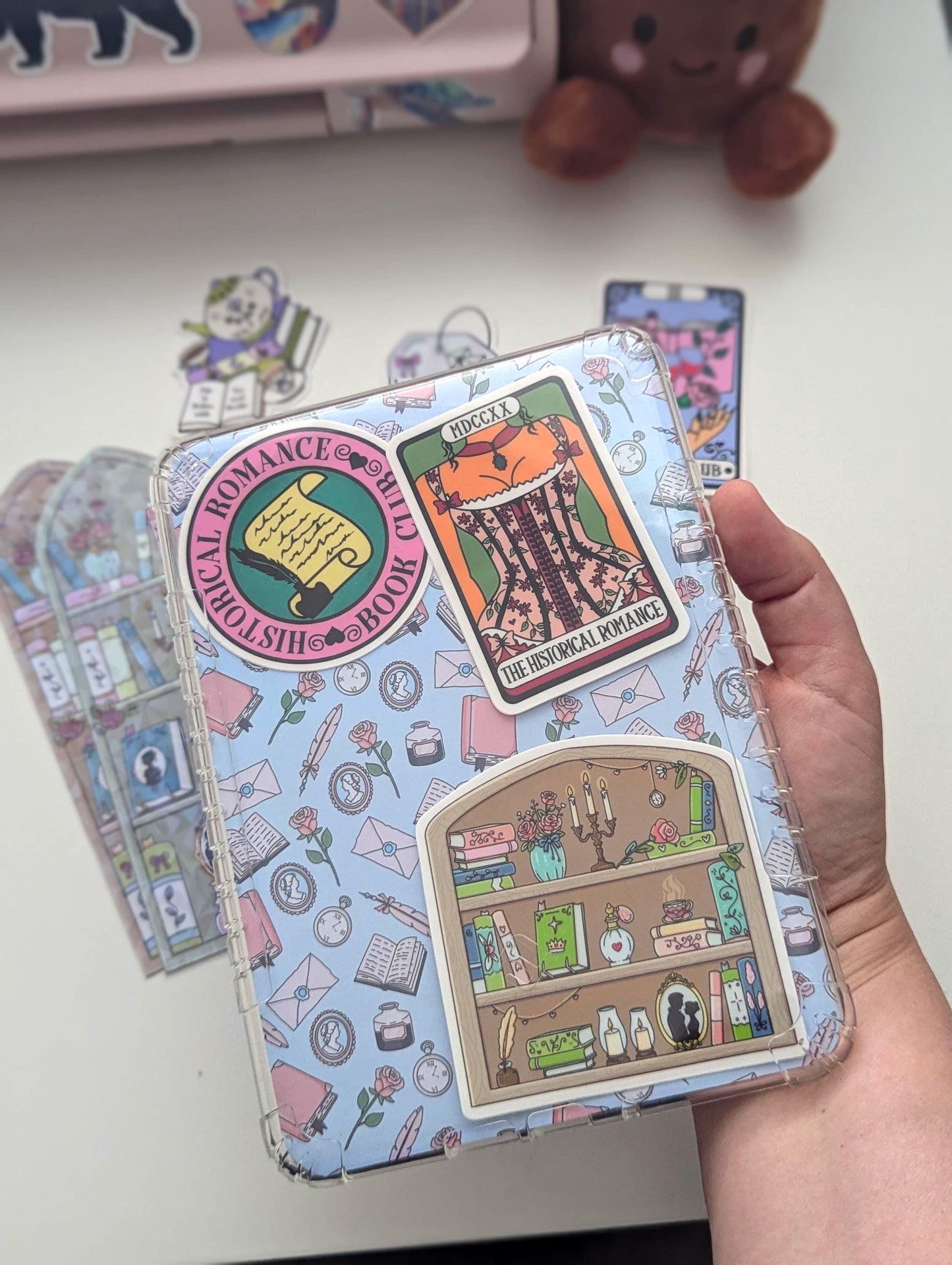 bookish stationery bundle, Historical Romance Tarot Sticker Set7pc