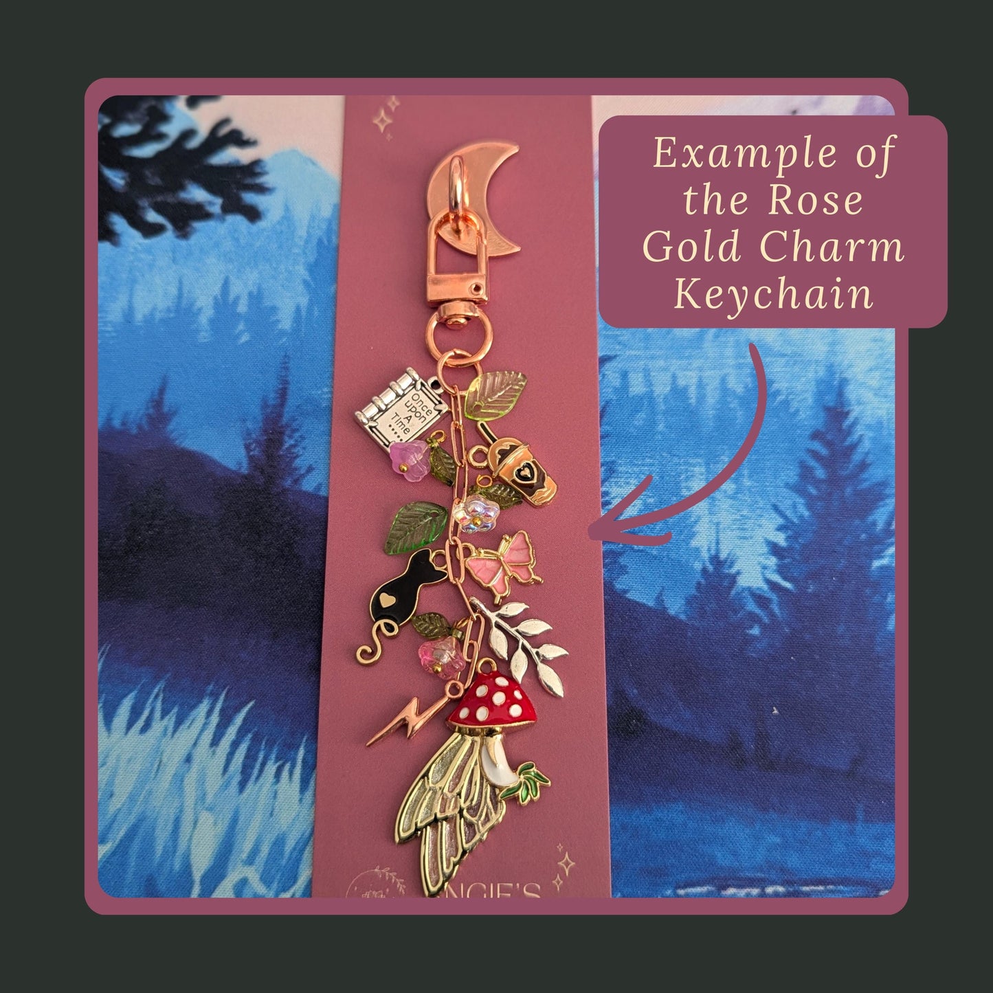 Acotar Charm Keychain, Moon Clasp Bundle DustPlug & Mini Stickers
