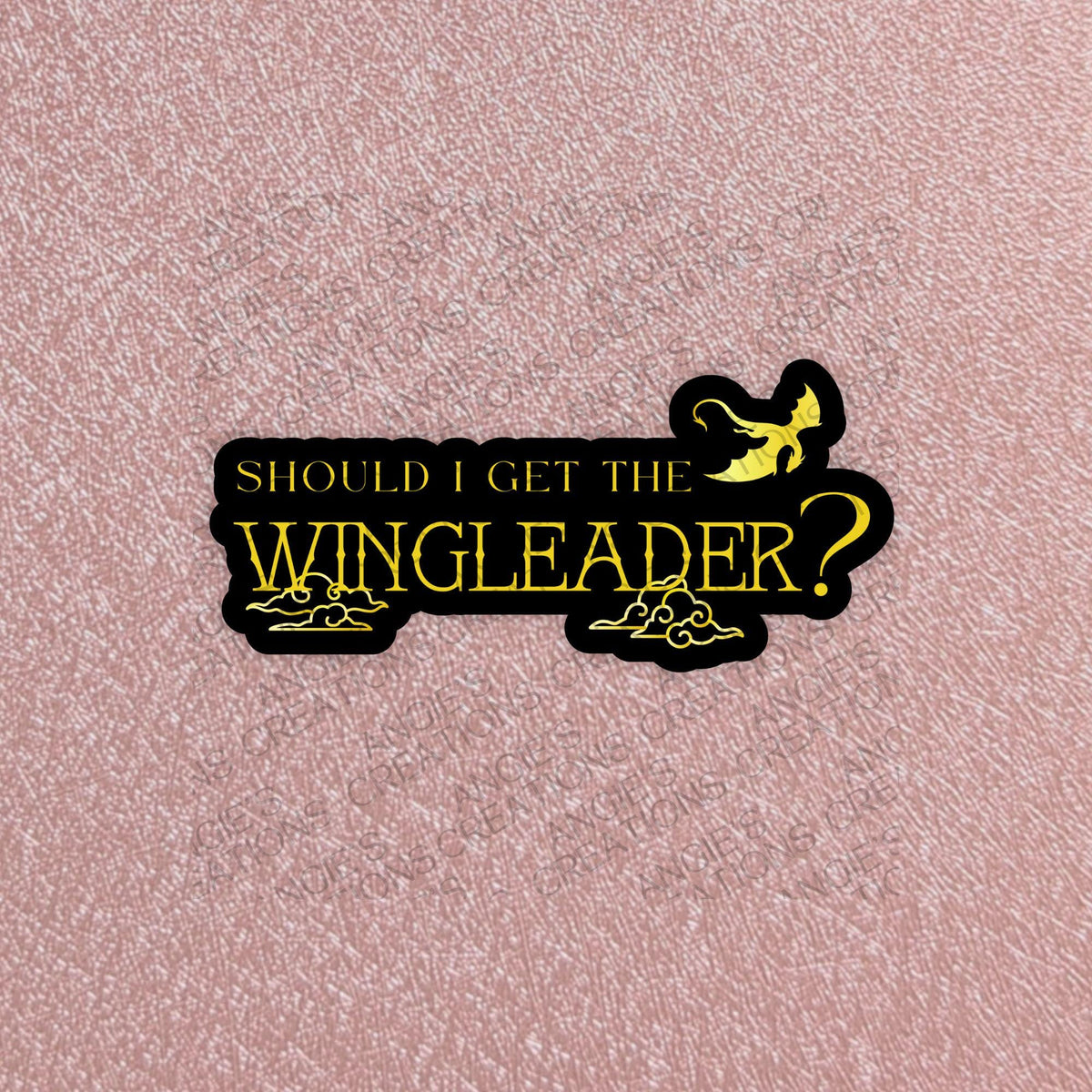 Should I Get The Wingleader Sticker, 3" Dishwasher Safe Matte Decals, Fourth Wing Tairn, Romantasy Reader Gift