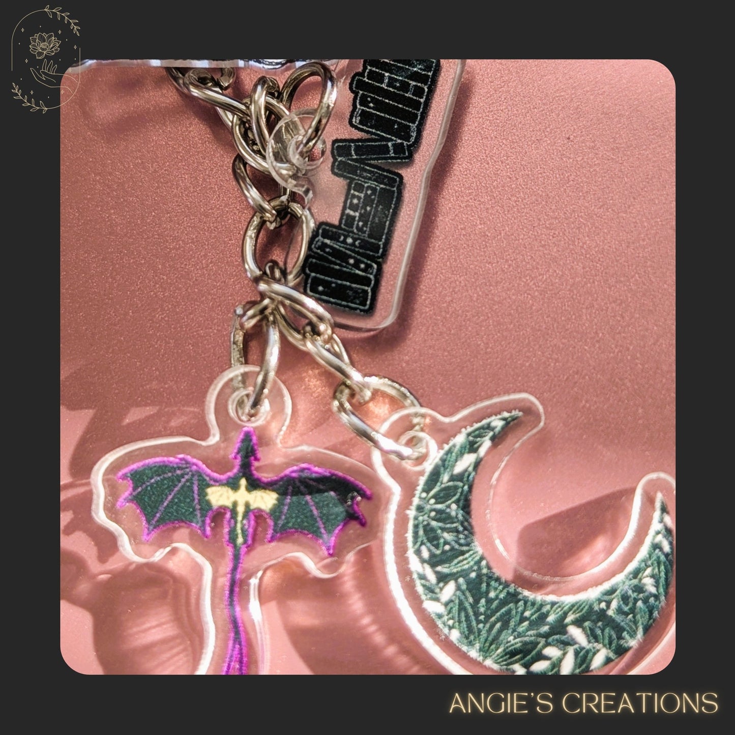 Mini Acrylic Charm Chain – Fourth Wing Inspired Set