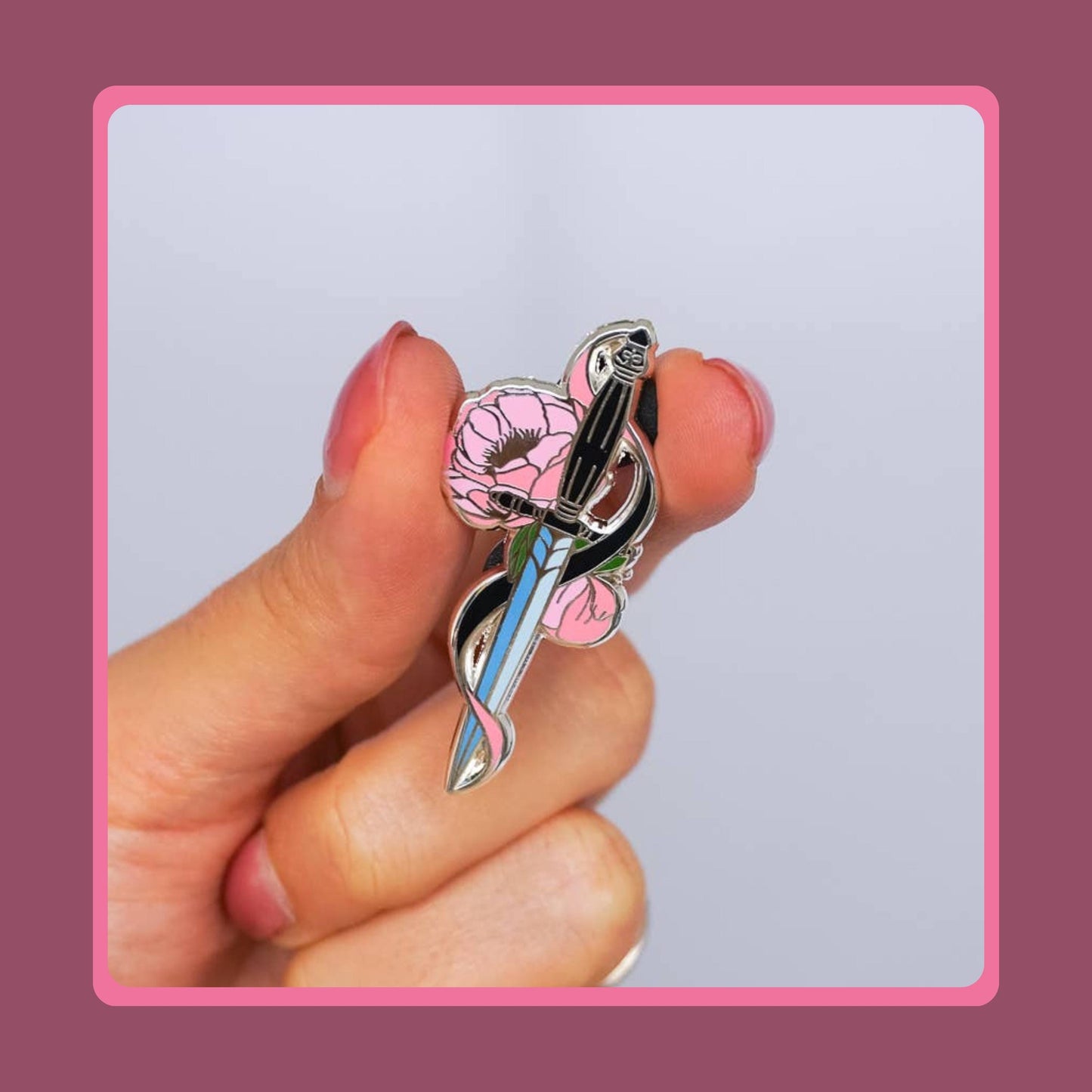 bookish enamel pin' Floral Sword Bundle, Stickers, Collector Set.