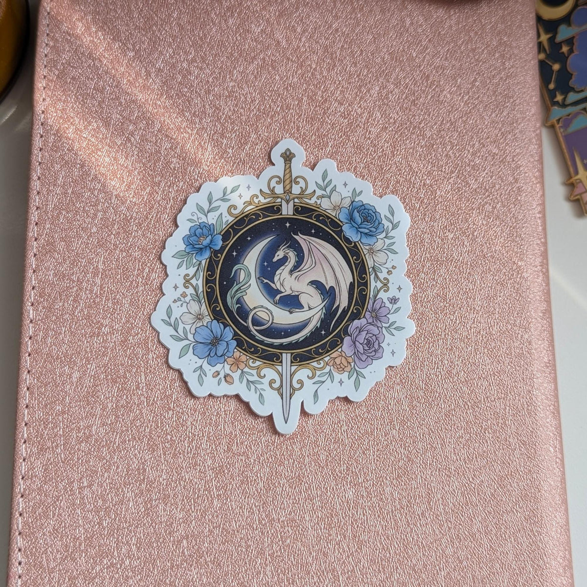 Dragon Medallion Crest Sticker, 3" Waterproof Dishwasher Safe