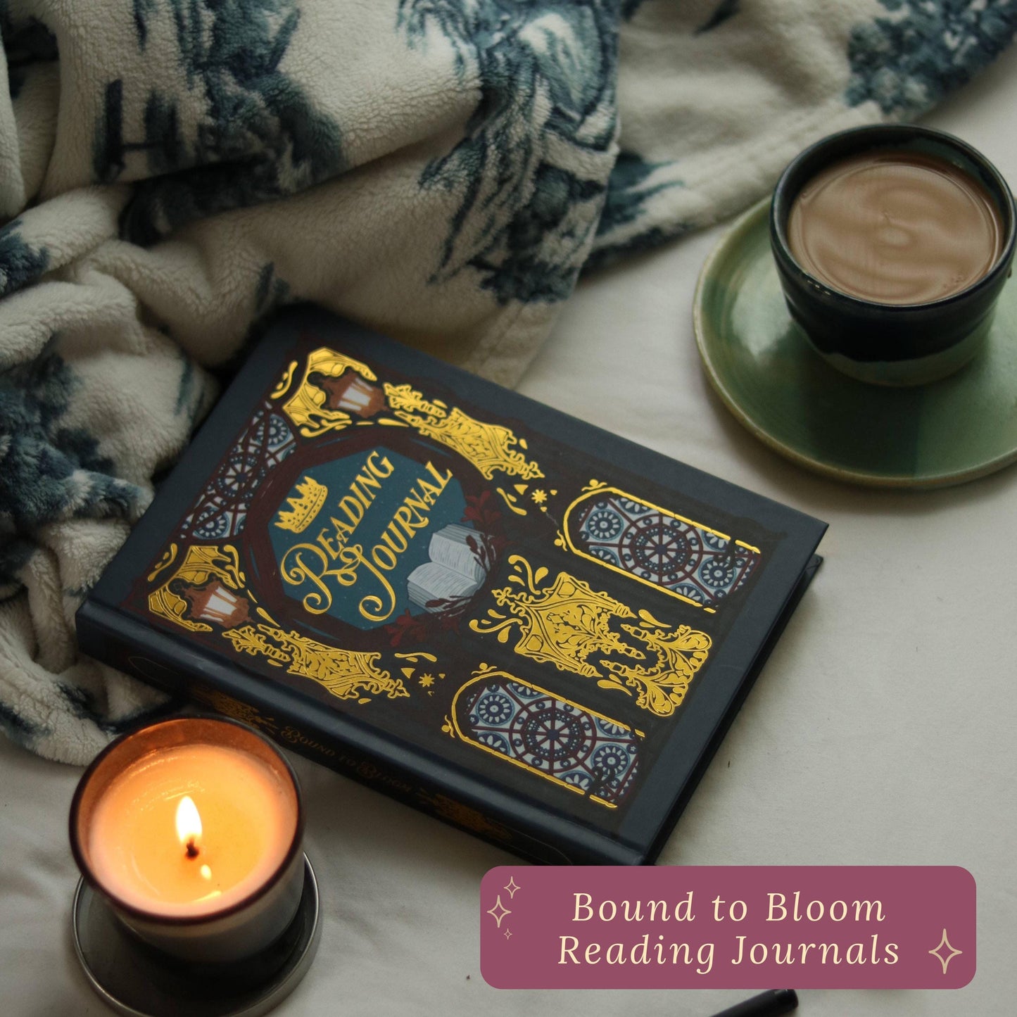 Bookish Gift Set, Cozy Fall Box With 2oz Candle, Keychain And Pin