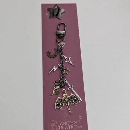Dragon Rider Charm Keychain & Dust Plug Bundle
