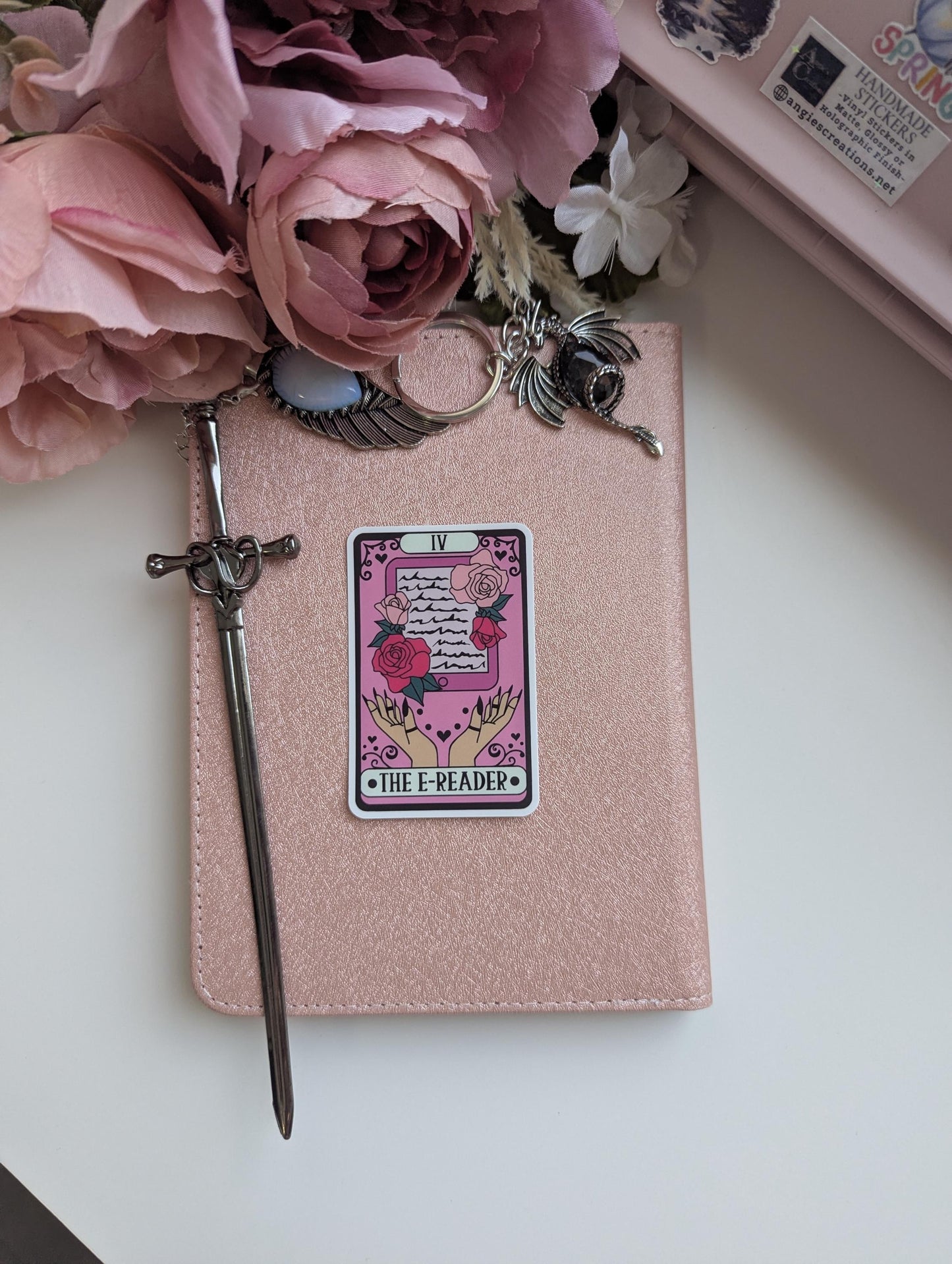 Kindle Decal, Tarot Card 3" Waterproof Matte Sticker Ereader Gift