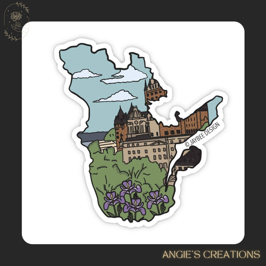 Quebec Floral & Landmark Matte Sticker