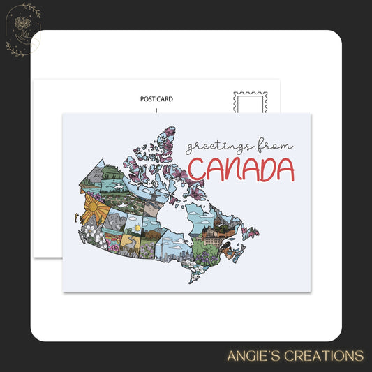Greetings from Canada – Illustrated Postcard Souvenir