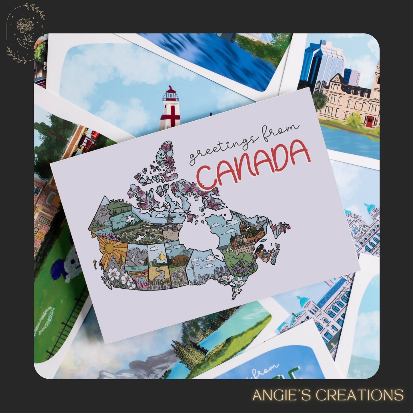 Greetings from Canada – Illustrated Postcard Souvenir