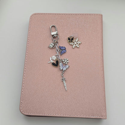 romantasy book keychain, Osha & Snowflake Charm Bundle USB-C Plug