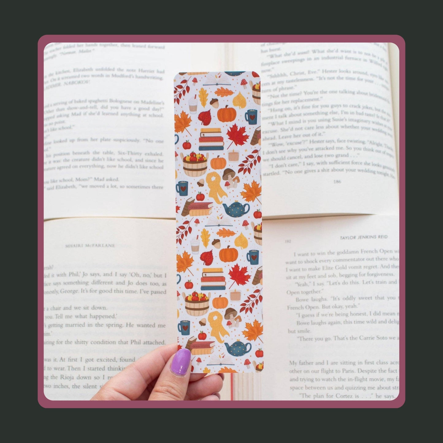 Bookish Gift Set, Cozy Fall Box With 2oz Candle, Keychain And Pin