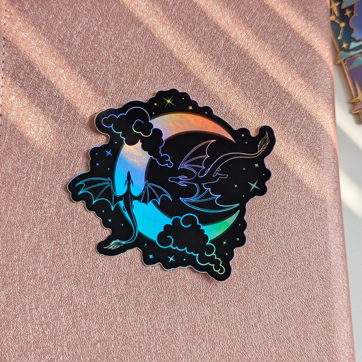 Dragon Moon Sticker Bundle, Holographic 3" Waterproof Decals Pack
