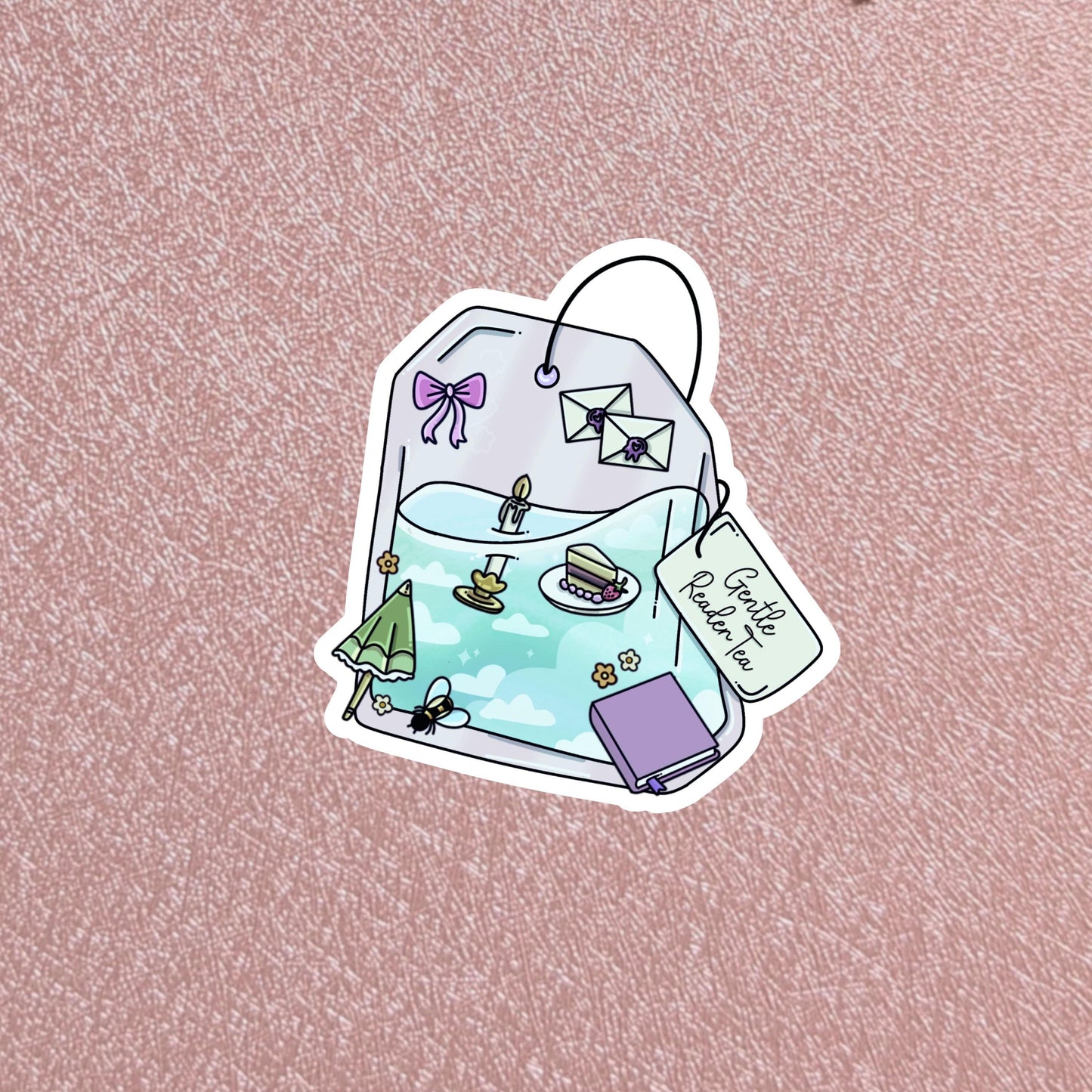 Bookish Sticker For Readers', Readers' Tea Sticker, 3" Waterproof!