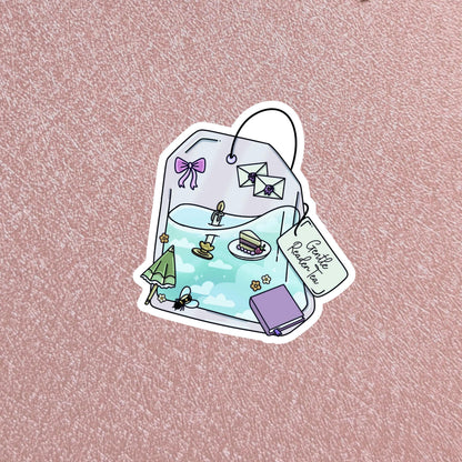 Bookish Sticker For Readers', Readers' Tea Sticker, 3" Waterproof!