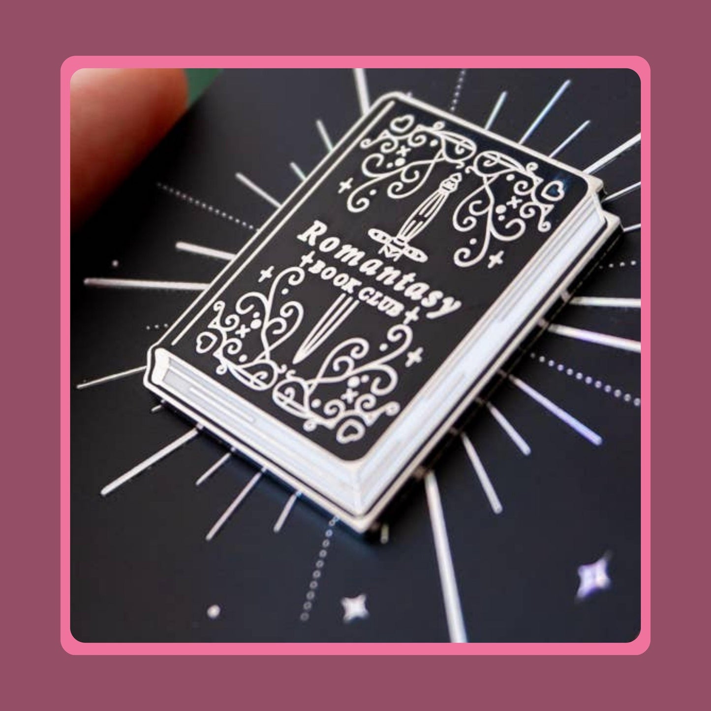romantasy enamel pin', Book-Lover Reader Pins Bundle, Sticker Set