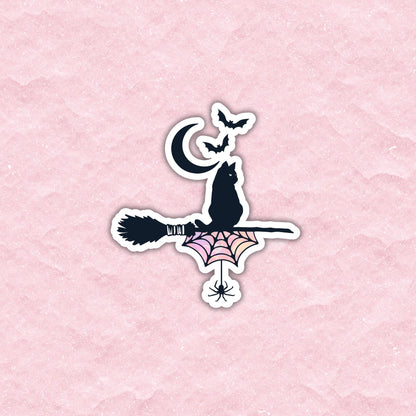 Pastel Goth Cat Sticker