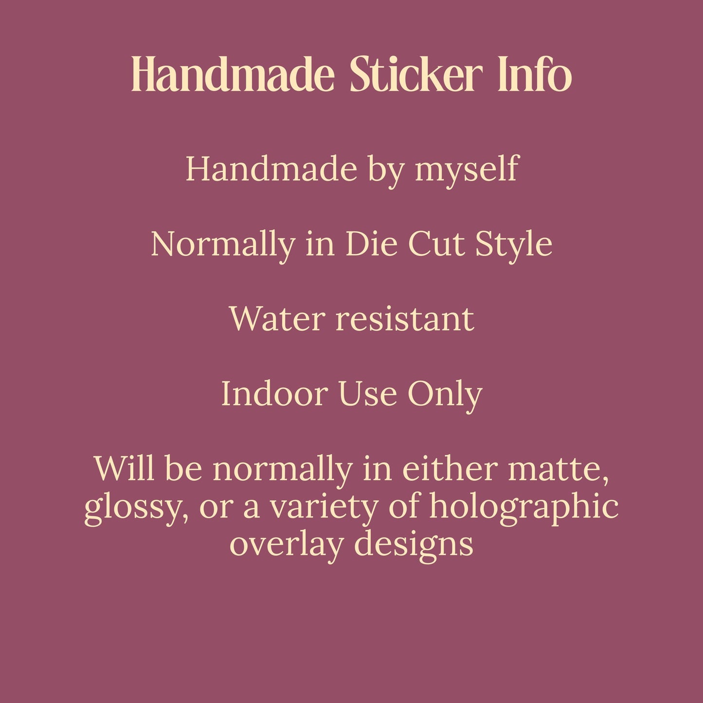 ACOTAR Sticker', Rhysand Tat. Parlor 3" Matte Vinyl Dec. Handmade